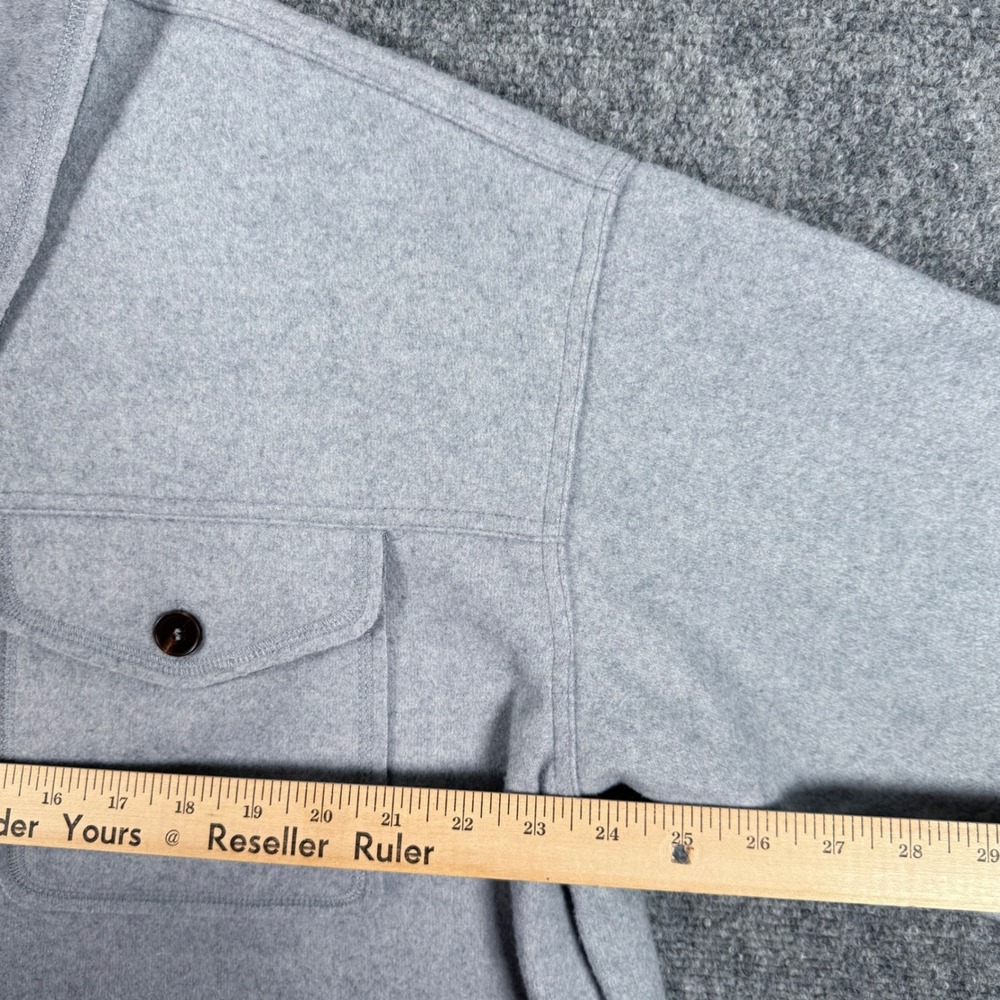 La Miel Shacket Jacket Over Shirt Outerwear Button Front Pockets Blue/Gray Large - Picture 8 of 9